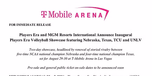 Players Era Volleyball Showcase at T-Mobile Arena