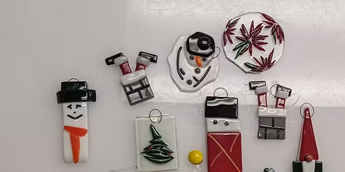 Fused Glass Scrappy Christmas Ornaments