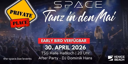 Tanz in den Mai \u2013 Private Place Band in der TSG Halle Ha\u00dfloch & After Party mit DJ Dominik Hans