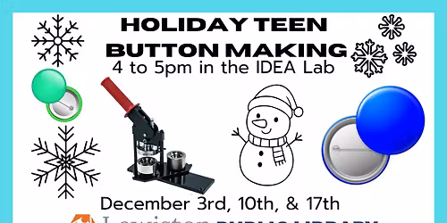 Holiday Teen Button Making