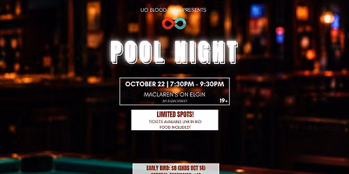 Pool Night at Maclaren's on Elgin hosted by UO Blood Team