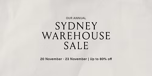 Sydney Warehouse Sale