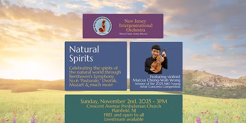 NJIO Fall Concert featuring violinist Marcus Chong-Wah Wong