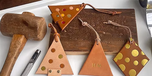 Personalised Leather Tree Decorations