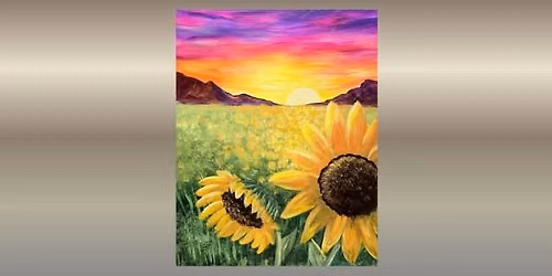 \ud83c\udfa8\ud83c\udf3b Paint and Sip: Golden Hour Blooms \u2728\ud83c\udf05