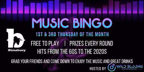\ud83c\udfb6Music Bingo at Plan b Simsbury\ud83c\udfb6