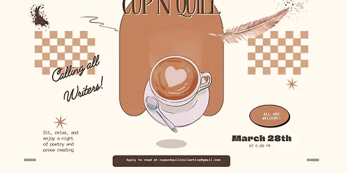 Cup N' Quill Literature Night at Cup of Kava
