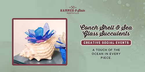 Conch Shell & Sea Glass Succulents