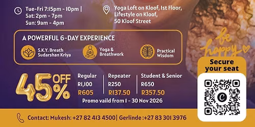 Special  6 Day Happiness Program with Mukesh & Gerlinde