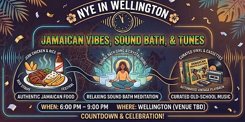 New years \ud83c\udf89 \u2665 JAMAICAN Soul Food \ud83c\udf43 Sound bath and Tunes.  \ud83c\udf38 