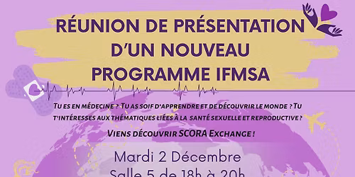 R\u00e9union d\u2019information \u00c9changes SCORA 