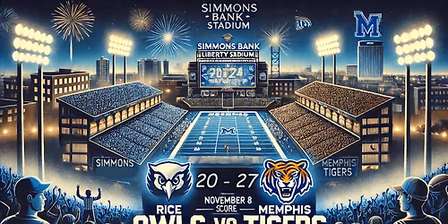Memphis Tigers at Rice Owls Football