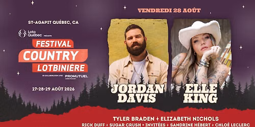 Jordan Davis & Elle King | Festival Country Lotbini\u00e8re 2026