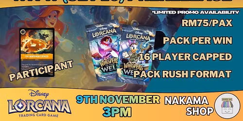 Lorcana Set 10 (Whisper in the Well) Prerelease