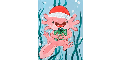 Christmas Axolotl  - Paint and Sip in Phoenix | Classpop!™