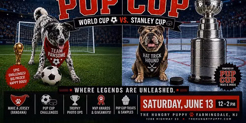 The Pup Cup - where World Cup meets the Stanley Cup\u2026 for DOGS. \ud83d\udc36