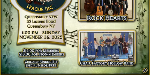 Adirondack Bluegrass League Show - Rock Hearts and Chair Factory Hollow Band