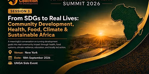 African Development Summit 2026 \u2013 Session 3: From SDGs to Real Lives