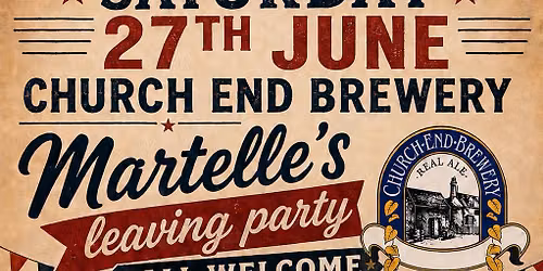 Martelle's Leaving Party & Live Music Night