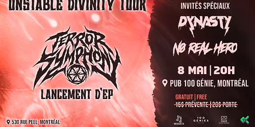 UNSTABLE DIVINITY TOUR w Terror Symphony, No Real Hero & DYNASTY