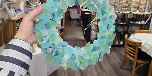 Summer seaglass wreath or Christmas tree at the Bloomin Cottage