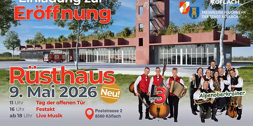 Feierliche R\u00fcsthauser\u00f6ffnung der Feuerwehr K\u00f6flach