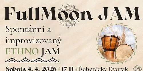 FULLMOON JAM na \u0158ehenick\u00e9m Dvorku *4.4.*\ud83e\ude98\ud83c\udf3f 