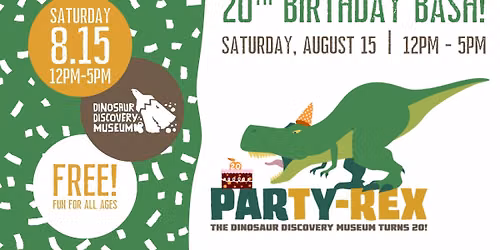 ParTy-Rex The Dinosaur Discovery Museum Turns 20