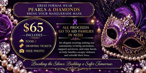 \u2728 Diamonds & Pearls Masquerade Gala: Unmasking Domestic Violence \u2728