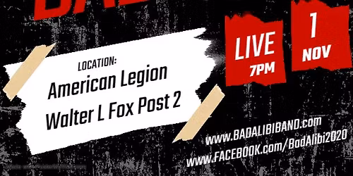 BAD ALIBI @ Dover American Legion