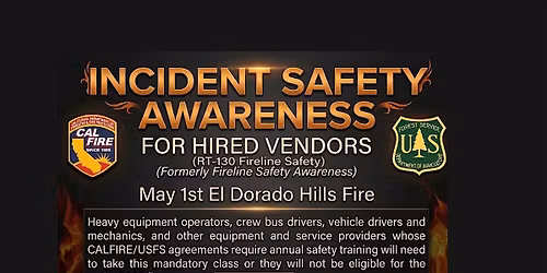Copy of Incident Safety For Hired Equipment Vendors - Info: 916-293-2586