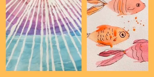 Art Camp Week 6A: Teen Watercolor Technique Summer Art Camp