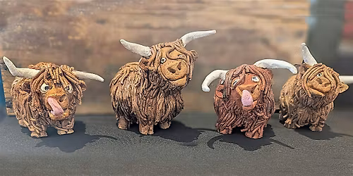 Workshop | Highland Cow \u2022 Hand-built Clay | Art-A-Fair