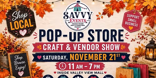 Nov. Savvy Events Pop Up Store