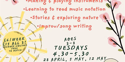 Muddy Music - Childrens creative, outdoor music class ages 3-8 TUESDAYS
