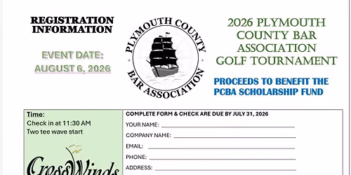 2026 Plymouth County Bar Association Golf Tournament