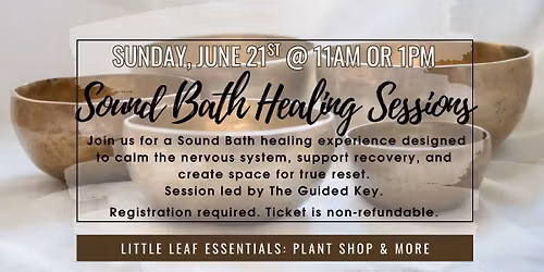 Sound Bath Sessions (11am or 1pm)