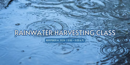 Rainwater Harvesting Class