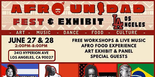 Afro Unidad Fest\/ Food Experience\/ Exhibit: Free Performances\/Workshops '26
