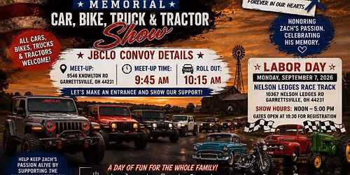 JBCLO Convoys from Garrettsville to the Zach Peterson Memorial Show at Nelson Ledges Race Track