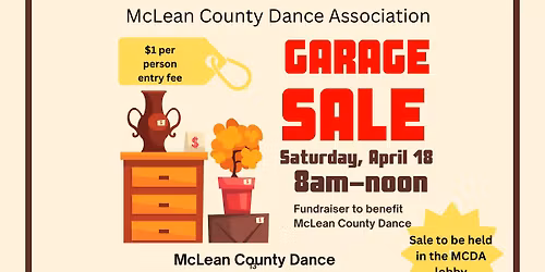 Garage Sale to benefit McLean County Dance