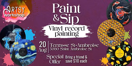 Paint & Sip | Vinyl Record Edition