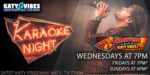 \ud83c\udfa4 Karaoke Nights at Katy Vibes! \ud83c\udfa4