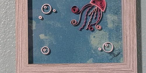 Summer Jelly Fish Paper Quilling $35 (with frame$45)