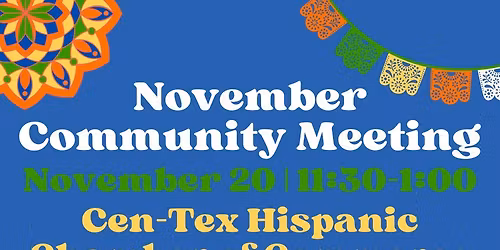November Community Meeting