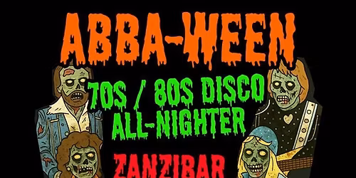 ABBA-WEEN - FRIDAY HALLOWEEN - ABBA, 70s \/ 80s \/ DISCO - ALL NIGHTER  -  Fancy Dress - \u00a34 DOUBLES AND MIXER \ud83e\udea9 \ud83d\udc83 \ud83d\udd7a