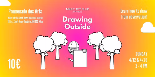 Drawing Outside at Promenade des Arts (Nice, FR)