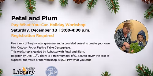 Petal and Blum: Pay-What-You-Can Holiday Workshop