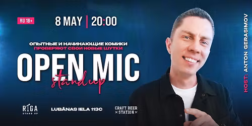 Riga Stand Up \/ Open Mic Craft Beer Station \/ 08.05 20:00