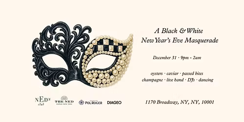 A Black & White New Year's Eve Masquerade